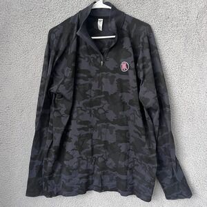 UNRL x Barstool Pullover Mens Large Black Camo 1/4 Zip Golf Performance Active‎